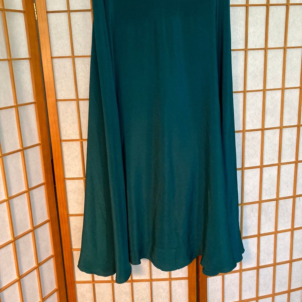 Turquoise SILK full skirt - Picture 2 of 5